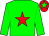 Big-green body, red star, big-green arms, red cap, big-green star