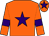 Orange, purple star, armlets and star on cap