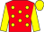 RED, YELLOW spots, sleeves and cap