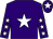 Purple, white star and stars on sleeves, purple cap, white star