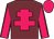 Garnet body, rose cross of lorraine, rose arms, garnet seams, rose cap