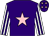 Purple, pink star, white and purple striped sleeves, purple cap, pink stars