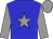 Big-blue body, grey star, grey arms, grey cap