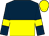 Dark Blue, Yellow halved horizontally, armlets and cap