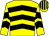 Yellow, black chevrons, striped cap