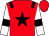 red, black star, black epaulets, white sleeves, black armlets, red cap