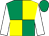  EMERALD GREEN and YELLOW (quartered), WHITE sleeves, EMERALD GREEN cap