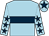 Light blue, dark blue hoop, dark blue stars on sleeves, dark blue star on cap