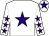 White, purple star, purple stars on sleeves, purple star on cap