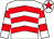 White & red chevrons, hooped sleeves, red star on cap