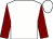 White, maroon sleeves