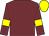 Garnet body, garnet arms, yellow armlets, yellow cap