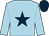 light blue, dark blue star and cap