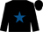 Black, royal blue star