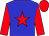 Blue, red star, red sleeves and cap