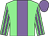 light green, mauve stripe, striped sleeves, mauve cap