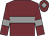 Garnet body, grey hoop, garnet arms, grey armlets, garnet cap, grey diamond