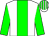 White body, big-green stripe, big-green arms, white cap, big-green striped