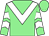 light green, white chevron, white chevrons on sleeves