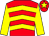 Red & yellow chevrons, yellow sleeves, yellow star on cap