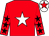 Red, white star, red sleeves, black stars, white cap, red star