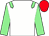 White, light green epaulets and sleeves, red cap