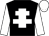 Black, white cross of lorraine, sleeves and cap