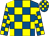 Royal blue and yellow check