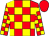 Red and yellow check, red cap