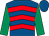 Royal blue & red chevrons, emerald green sleeves, royal blue cap