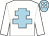 White, light blue cross of lorraine, light blue cap, white spots