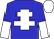 blue, white cross of lorraINE, HALVED SLEEVES, WHITE CAP