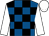 Royal blue and black check, white sleeves and cap