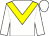 White body, yellow chevron, white arms, white cap