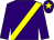 Purple, yellow sash, purple cap, yellow star