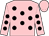 Pink, black spots, pink cap