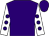 Purple, white sleeves, purple spots