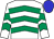 WHITE & EMERALD GREEN CHEVRONS, blue cap