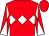 Red body, white three diamonds, red arms, white diaboloes, red cap