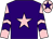 Purple, pink star, pink and purple chevrons on sleeves, pink cap, purple star