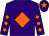 Purple, orange diamond, diamonds on sleeves, purple cap, orange star