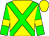 yellow, green cross belts, yellow armbands on green sleeves, yellow cap