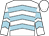 white, light blue chevrons