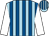 Light blue and royal blue stripes, white sleeves