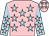 pink, light blue stars, pink stars on light blue sleeves