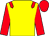 Yellow body, red epaulettes, red arms, red cap