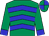 emerald Green, blue chevrons, emerald green sleeves, blue cuffs, emerald green and blue quartered cap,