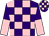 Purple and pink check, halved sleeves