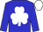 Blue, white shamrock, white cap