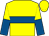 Yellow, royal blue hoop, halved sleeves